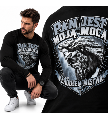 LONGSLEEVE Chrześcijański   Pan jest  moją Mocą